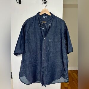 Partimento (Korean brand - Musinsa) Denim Shirt Deep blue Button down Unisex M
